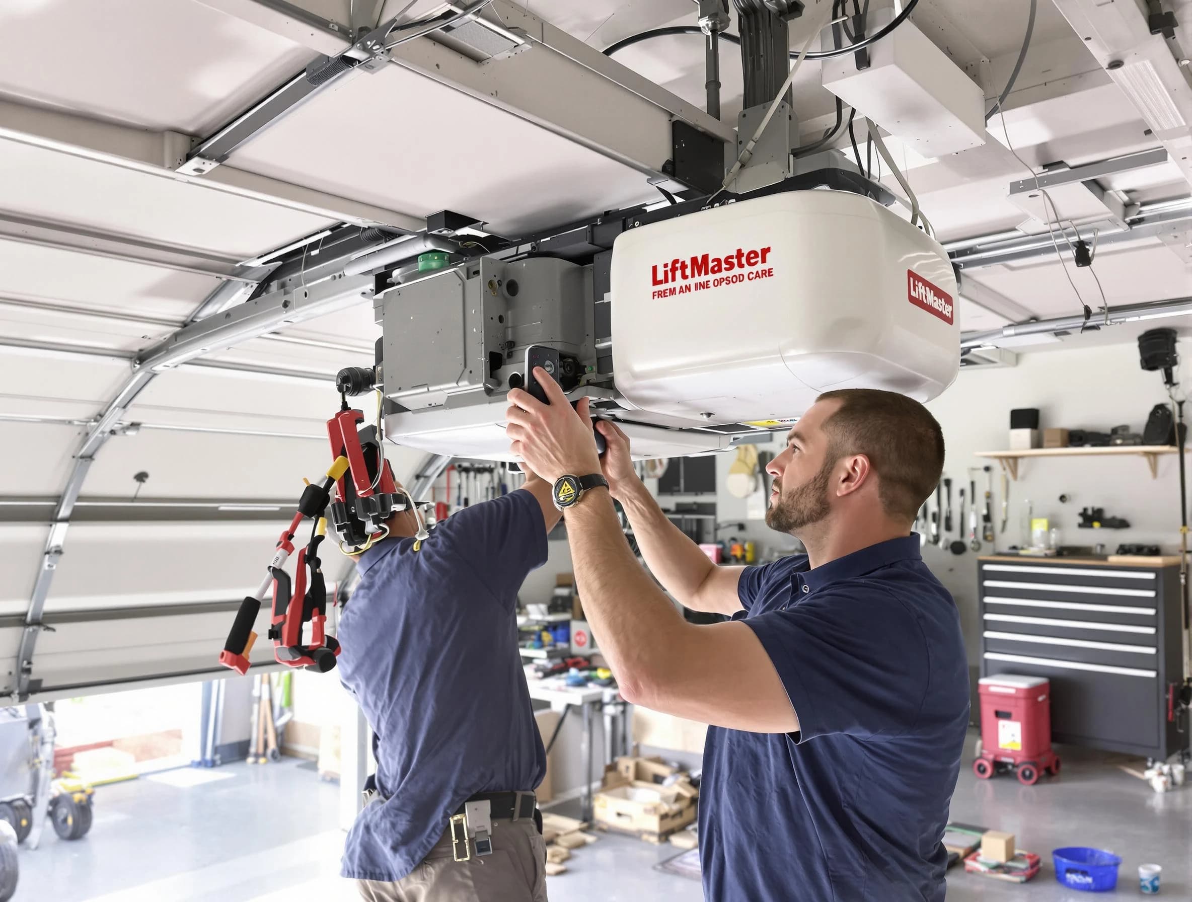 Cave Creek Garage Door Repair technician performing advanced diagnostics on garage opener in Cave Creek