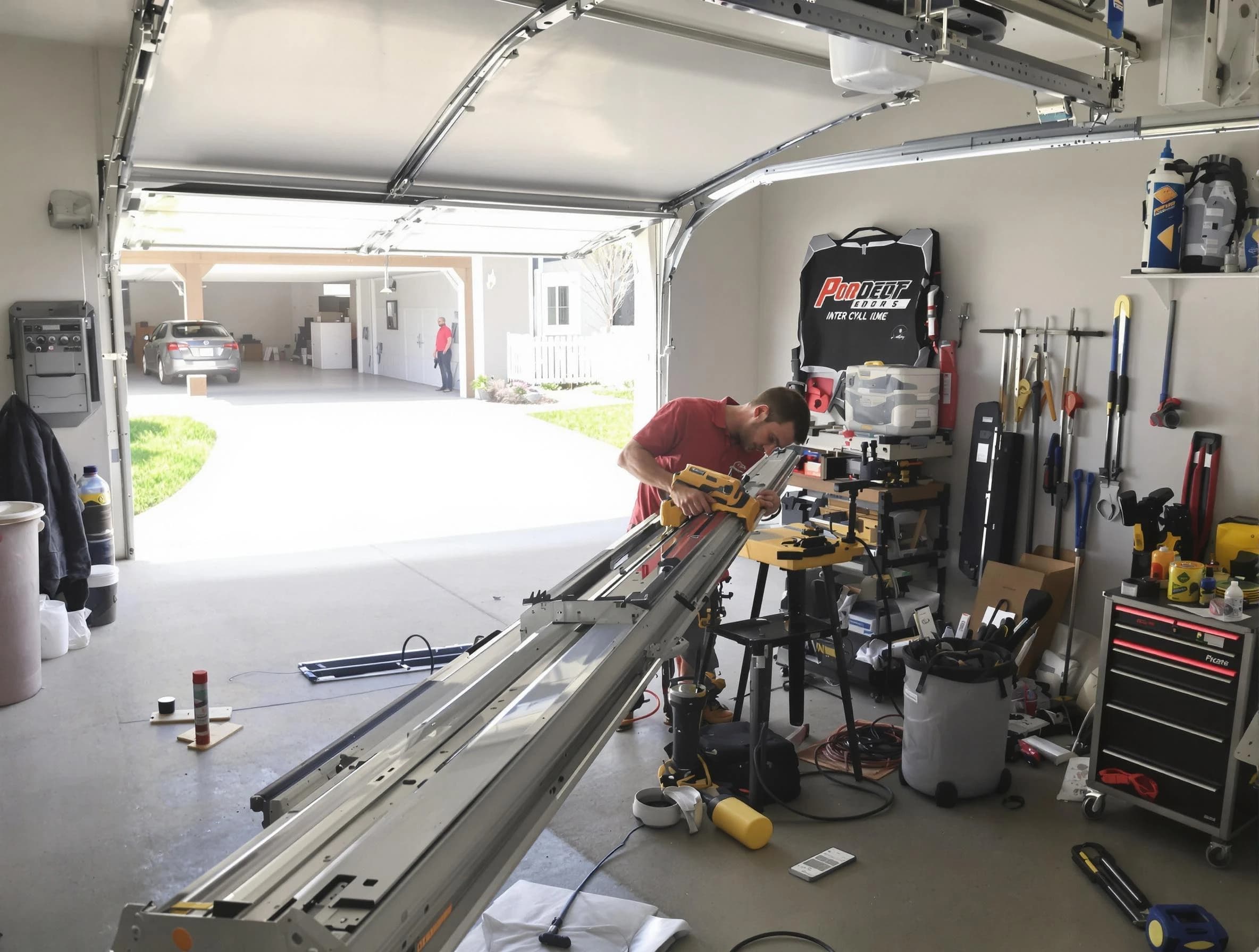 Cave Creek Garage Door Repair expert performing track repair in Cave Creek
