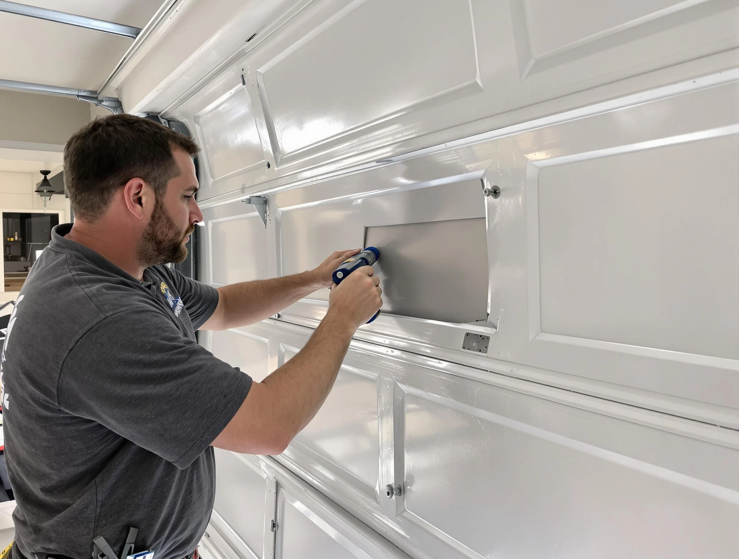 Garage door panel repair by Cave Creek Garage Door Repair in Cave Creek